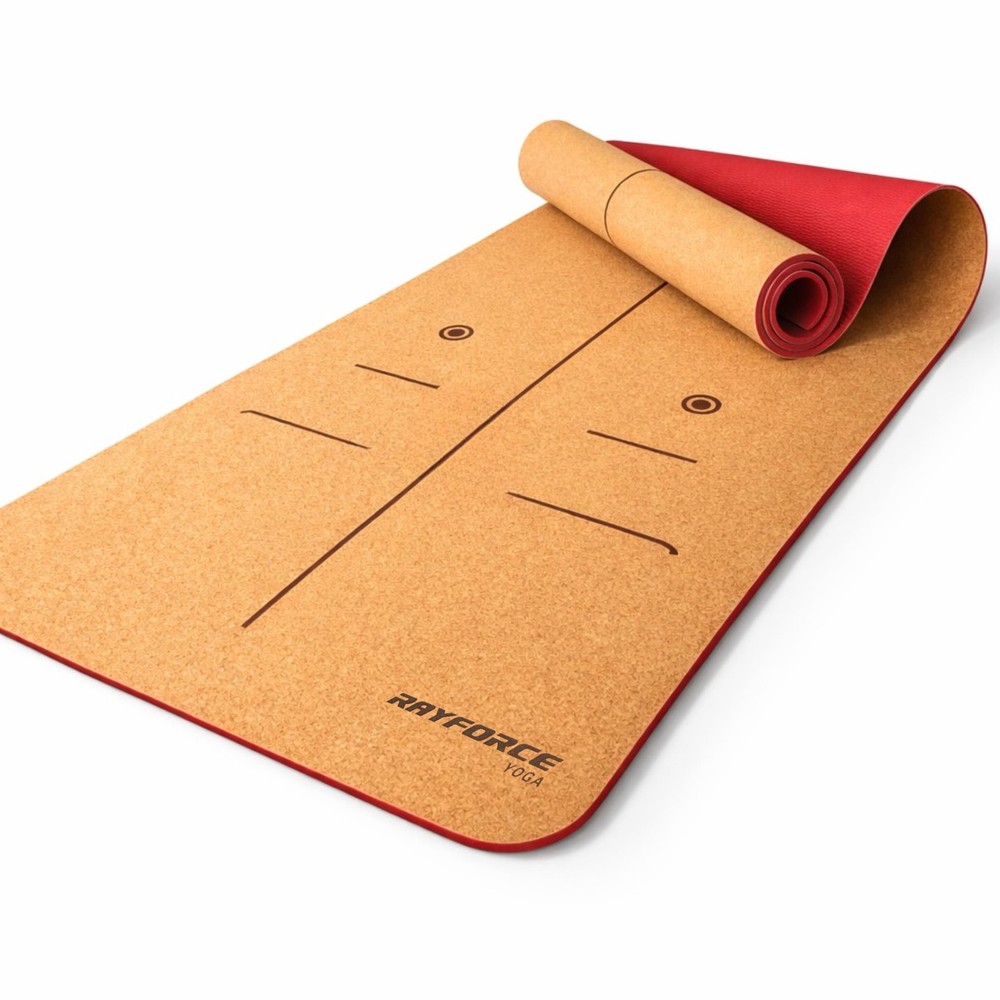 Cork Yoga Mat Non Slip 6mm Thick – Sweat Activated Grip for Hot Yoga, Alig