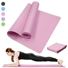 3mm Non Slip Yoga Mat Pilates Fitness Exercise Pad Home Gym Travel Black