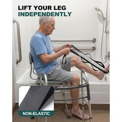 Non-Elastic Stretching Strap with Loops for Physical Therapy & Rehab, Knee Hip