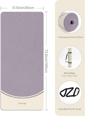 Extra Thick Non-Slip Yoga Mat 10MM, 72.8″x31.5″ for Yoga & Fitness