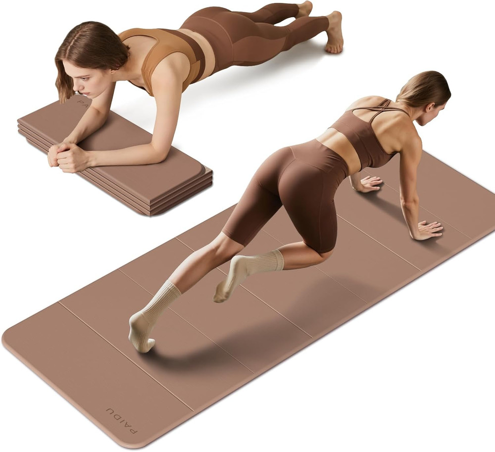 Extra Thick Foldable Yoga Mat | Non-Slip TPE | 75×26″ | Portable & Easy Storage