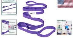 Stretching Strap Yoga Straps for Physical Therapy, 10 Loops Non-Elastic Stretch