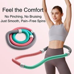 Weighted Soft Spring Hula Hoop for Adults, 3lb Foldable macaron colors