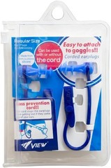 VIEW Swimming Gear Silicone 2-Way Ear Plugs,Blue,VA-1201A-BL