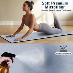 Corthena Hot Yoga Towel Non-Slip 2 Pack Thick Soft Yoga Mat Towel Sweat