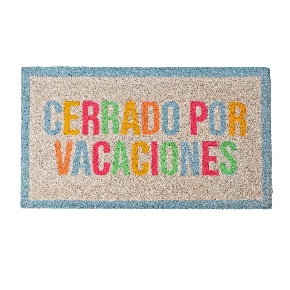 – Cerrado por vacaciones Coconut Fiber Doormat with Non Slip PVC Underlay…