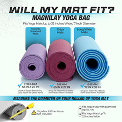 MAGNILAY Yoga Mat Bag – for Women and Men, Yoga Mat Carrier, Fits Mats Blocks an