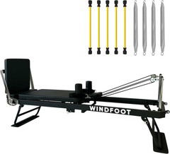 High Quality Foldable Pilates Reformer with Padded Rebounder for Cardio Fitness