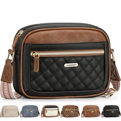 Crossbody Bags for Women, Small Crossbody Purses Medium Black With Brown