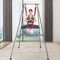 Uimoso Yoga Swing Frame with Hammock Kit, 551 lbs Capacity, Red