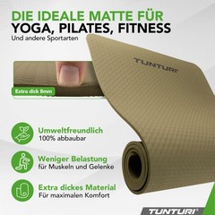 Thick Yoga Mat 8mm Non Slip Gymnastics Mat with Carry Strap for Yoga and P…