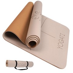 ® Non Slip Yoga Mat with Alignment Lines. Home Workout Mat for , Men and . Th…