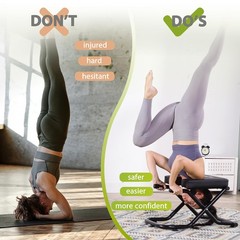 FoldableYoga Headstand Bench, Yoga Inversion Chair, Headstand Trainer for Rel…