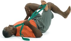 Stretch Out Strap Nylon 6ft with Exercise Poster for Physical Therapy Yoga