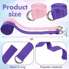 6 Pcs Yoga Block and Strap Set 4 Pcs 9 x 6 x 3 Inches EVA Foam Pilates Block …