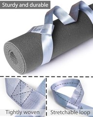 Yoga Mat Strap with Carabiner Clip Adjustable