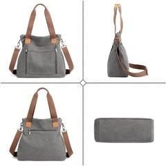 SULCET Canvas Handbag for Women Cloth Tote Shoulder Purses Hobo Casual Crossb…
