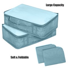 Packing Cubes Set, 2 Pcs Packing Organizers Set for Suitcases (Grey blue)