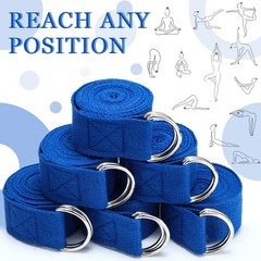 6 Pcs Yoga Strap for Stretching 8 Ft Yoga Exercise Adjustable Straps Bands wi…