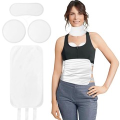 4 Pcs Castor Oil Pack Wrap Organic Cotton for Stomach, Neck, Breast, Belly,…