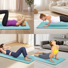 Yoga Mat, Exercise Yoga Mat With Non-Slip Design, Professional TPE Exericise Mat