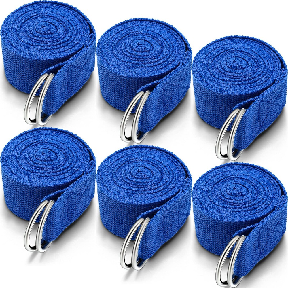 6 Pcs Yoga Strap for Stretching 8 Ft Yoga Exercise Adjustable Straps Bands wi…