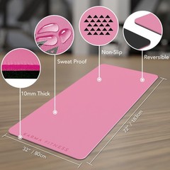 Large Exercise Mat by – Extra Wide and Extra Thick Yoga Mat 183cm x 80…