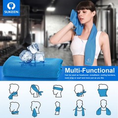 Sukeen 4 Pack Cooling Towels 40X12 Cooling Neck Wraps Ice Towel Soft Breathable