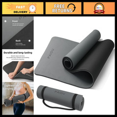 Extra Thick Non-Slip Yoga Mat 10MM – Professional POE for Workout, Pilates & Flo