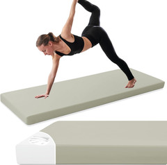 Extra Thick 3-Inch Yoga Mat – 68″x24″ PU Leather for Fitness & Pilates