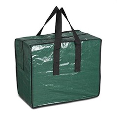 Christmas Ornaments Storage, Holiday Accessories Bag Tear-Proof Tarp 18 Green