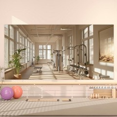 Home Gym Workout Mirror 72″ L x 36″ W-1pc 72″L x 36″W-1pc Frameless Gym Mirror