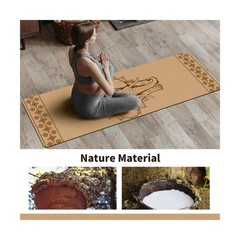 Premium Cork Yoga Mat Non Slip Thick Cork Exercise & Fitness Mat fo… Fast Ship