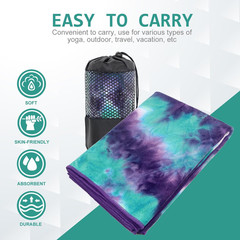 2 Pack Hot Yoga Towel with Grip Dot, Non Slip Yoga Mat Towe Sweat Absorbent Towe