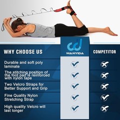 Foot Calf Stretcher for Plantar Fasciitis Yoga Strap Red