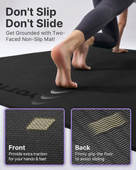 Large Yoga Mat (75 * 52 * 1/2Inch),Extra Wide TPE Exercise Mat,Non-Slip Workout