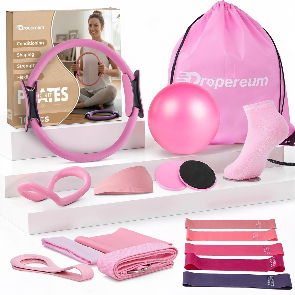 Pilates Kit for – 16PCS Home Pilates Workout Kit for Beginners, Pilates Ring …