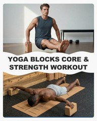 Cork Yoga Blocks, 2 Pack Yoga Blocks Natural Cork, High Density Yoga Block wi…