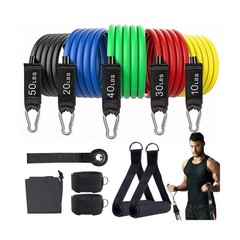 Resistance Bands Workouts Set for Men and Women with Handles – Heavy Duty 150…