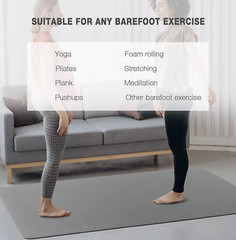 Large Yoga Mat for Men and Women 1/4 & 2/5 Inch Extra Thick TPE Fitness Mat for