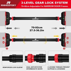 RHINOSPORT Door Pull Up Bar Doorway Chin Up Bar from 69-92 cm (27.1in-36.2in)…