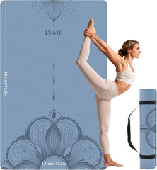Large Yoga Mat (75.5″X47.6″X0.4″）Extra Wide & Thick 10Mm, Non-Slip Exercise Mat,