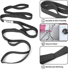 Stretching Strap Yoga Strap Physical Therapy for Home Workout, 10 Loops Non-E…