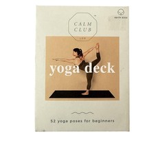 Calm Club Yoga Deck 52 Poses For Beginners Card Set Beige Unisex Adults Yoga