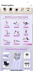 Pilates Board for Home Workout – Upgraded 7 in 1 Portable Pilates Reformer Set