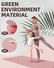 Extra Wide Non-Slip Yoga Mat 72″x32″ Eco-Friendly TPE Fitness Mat with Strap Bag