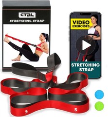Stretching Strap with Loops – Non Elastic Stretch Band for Physical Therapy