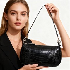 Barabum Retro Classic Clutch Shoulder Tote HandBag with Zipper Closure Purse …