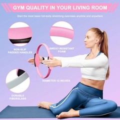 Pilates Essentials Kit For Women 18-Piece Home Workout Set Pink Accessories NEW