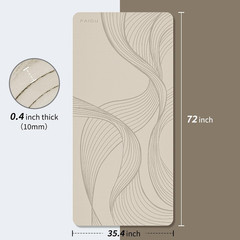 PAIDU Large Yoga Mat-72’X36’X0.4’ Extra Width ＆ Thick,Comfortable,Non-Slip Exerc